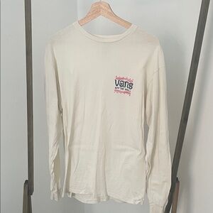 Vans Off The Wall Cream Long Sleeve Tee